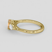 1.01 Ct. Peach Sapphire Ring, 10K Yellow Gold 4