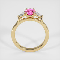 0.80 Ct. Pink Sapphire Ring, 14K Yellow Gold 3