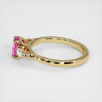 0.80 Ct. Pink Sapphire Ring, 14K Yellow Gold 4
