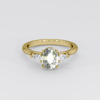 1.74 Ct. Greenish Yellow Sapphire Ring, 14K Yellow Gold 1