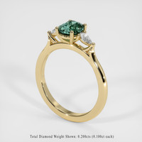 1.29 Ct. Sapphire Ring, 14K Yellow Gold 2
