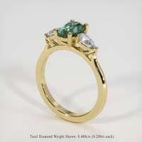 1.22 Ct. Sapphire Ring, 14K Yellow Gold 2