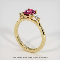 1.29 Ct. Reddish Pink Sapphire Ring, 14K Yellow Gold 2