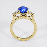 3.49 Ct. Blue Sapphire Ring, 18K Yellow Gold 3