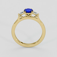 0.65 Ct. Blue Sapphire Ring, 18K Yellow Gold 3
