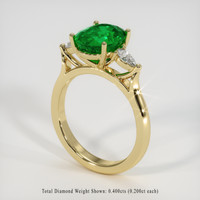 3.56 Ct. Emerald Ring, 18K Yellow Gold 2