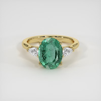 2.41 Ct. Emerald Ring, 18K Yellow Gold 1