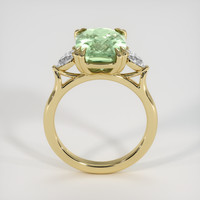 5.26 Ct. Green Sapphire Ring, 18K Yellow Gold 3