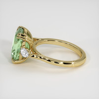 5.26 Ct. Green Sapphire Ring, 18K Yellow Gold 4