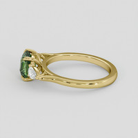 1.56 Ct. Yellowish Green Sapphire Ring, 18K Yellow Gold 4