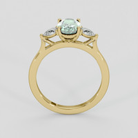 1.64 Ct. Green Sapphire Ring, 18K Yellow Gold 3