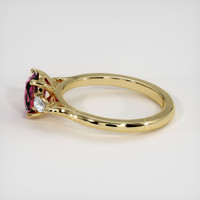 1.29 Ct. Reddish Pink Sapphire Ring, 18K Yellow Gold 4