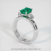 1.83 Ct. Emerald Ring, Platinum 950 2