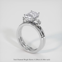 4.11 Ct. White Sapphire Ring, Platinum 950 2