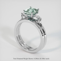 2.60 Ct. Bi Color Sapphire Ring, Platinum 950 2