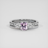 0.62 Ct. Pink Sapphire Ring, Silver 1