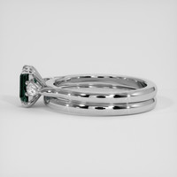 1.11 Ct. Bluish Green Sapphire Ring, Silver 4