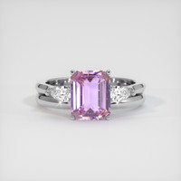 2.47 Ct. Pink Sapphire Ring, 10K White Gold 1