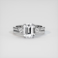 4.11 Ct. White Sapphire Ring, 14K White Gold 1
