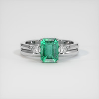 1.83 Ct. Emerald Ring, 18K White Gold 1
