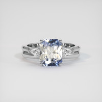 3.07 Ct. Bi Color Sapphire Ring, 18K White Gold 1