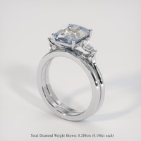 3.07 Ct. Bi Color Sapphire Ring, 18K White Gold 2