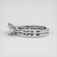 0.89 Ct. Green Sapphire Ring, 18K White Gold 4