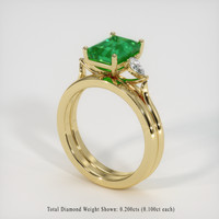 1.89 Ct. Emerald Ring, 18K Yellow Gold 2