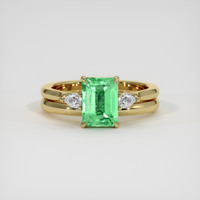 1.80 Ct. Emerald Ring, 18K Yellow Gold 1
