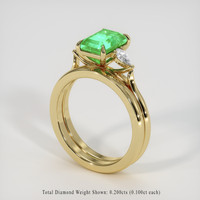 1.80 Ct. Emerald Ring, 18K Yellow Gold 2