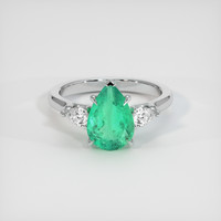 1.57 Ct. Emerald Ring, Platinum 950 1