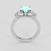 1.76 Ct. Bluish Green Paraiba Tourmaline Ring, Platinum 950 3