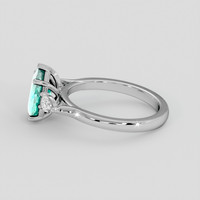 1.76 Ct. Bluish Green Paraiba Tourmaline Ring, Platinum 950 4