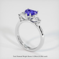 1.06 Ct. Sapphire Ring, 14K White Gold 2