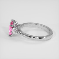 1.38 Ct. Pink Sapphire Ring, 14K White Gold 4