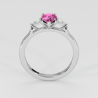 1.16 Ct. Pink Sapphire Ring, 18K White Gold 3