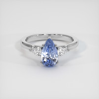 2.00 Ct. Bi Color Sapphire Ring, 18K White Gold 1