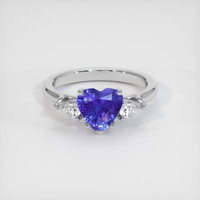 1.06 Ct. Sapphire Ring, 18K White Gold 1