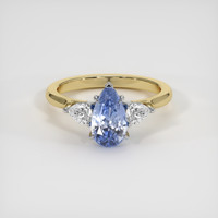 2.00 Ct. Bi Color Sapphire Ring, 18K White & Yellow 1