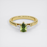 1.05 Ct. Green Sapphire Ring, 10K Yellow Gold 1