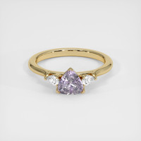 0.98 Ct. Purple Sapphire Ring, 10K Yellow Gold 1