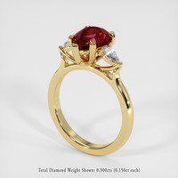 2.56 Ct. Ruby Ring, 14K Yellow Gold 2