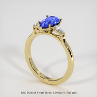 1.86 Ct. Blue Sapphire Ring, 14K Yellow Gold 2