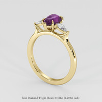 1.57 Ct. Pinkish Purple Sapphire Ring, 14K Yellow Gold 2