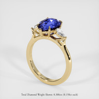 3.00 Ct. Blue Sapphire Ring, 14K Yellow Gold 2