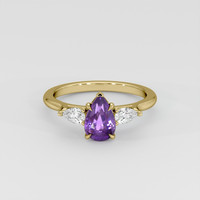 1.75 Ct. Purple Sapphire Ring, 14K Yellow Gold 1