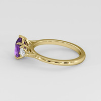1.75 Ct. Purple Sapphire Ring, 14K Yellow Gold 4