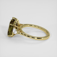 6.05 Ct. Yellowish Green Sapphire Ring, 14K Yellow Gold 4