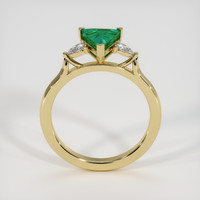 0.97 Ct. Emerald Ring, 18K Yellow Gold 3