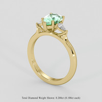 1.15 Ct. Emerald Ring, 18K Yellow Gold 2